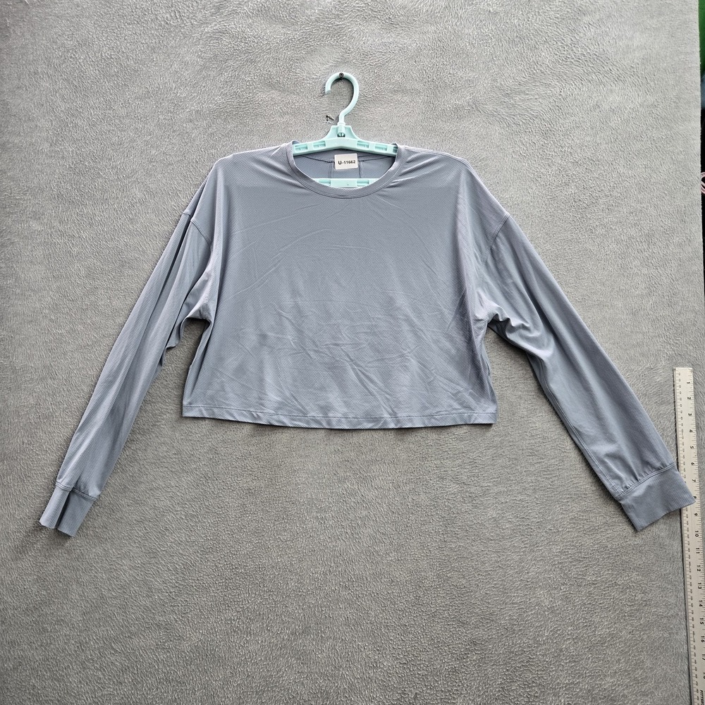 Lululemon‎ Women Activewear Top 10 Blue Abrasion Resistant Training Long Sleeve